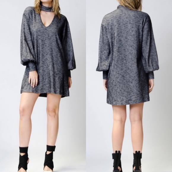 Hanover Cutout Dress Black Ribbed - Picture 5 of 9